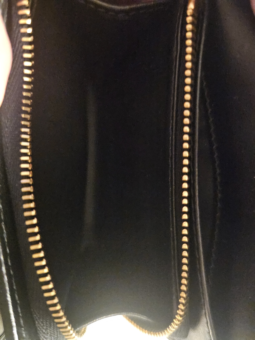 PRADA Black Textured Leather Wallet with Gold Logo - Picture 5 of 5
